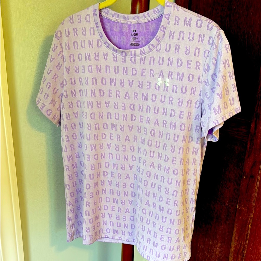 Under Armour Purple Short Sleeve Tee Size Large